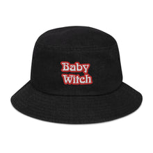 Load image into Gallery viewer, Baby Witch Denim bucket hat
