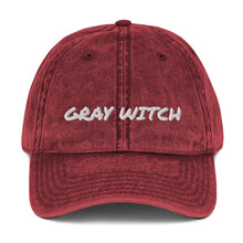 Load image into Gallery viewer, Gray Witch Vintage Cotton Twill Cap
